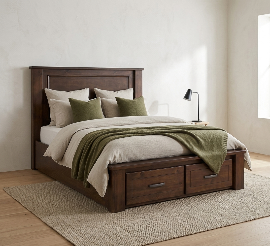 Classico Panel Queen Bed with Drawers