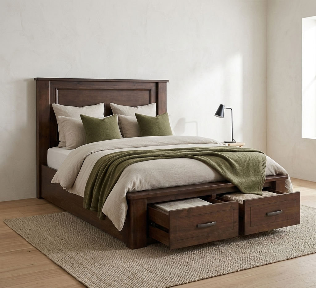 Classico Panel Queen Bed with Drawers