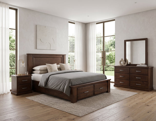 Classico Panel King Bed with Drawers