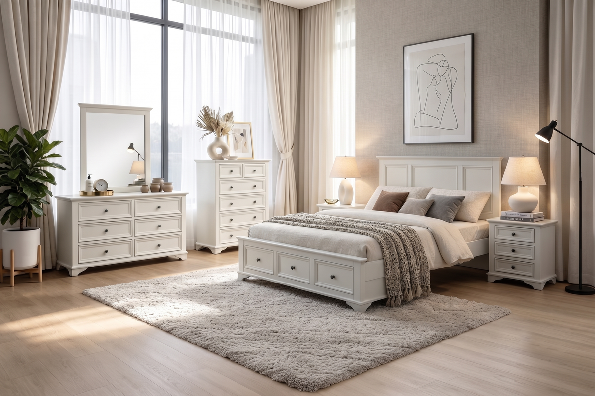 Deluxe King Bed with Drawers