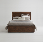 Denham Panel Queen Bed with Drawers