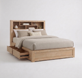Lucas 4 Drawer Queen Bed with Bookcase Headboard