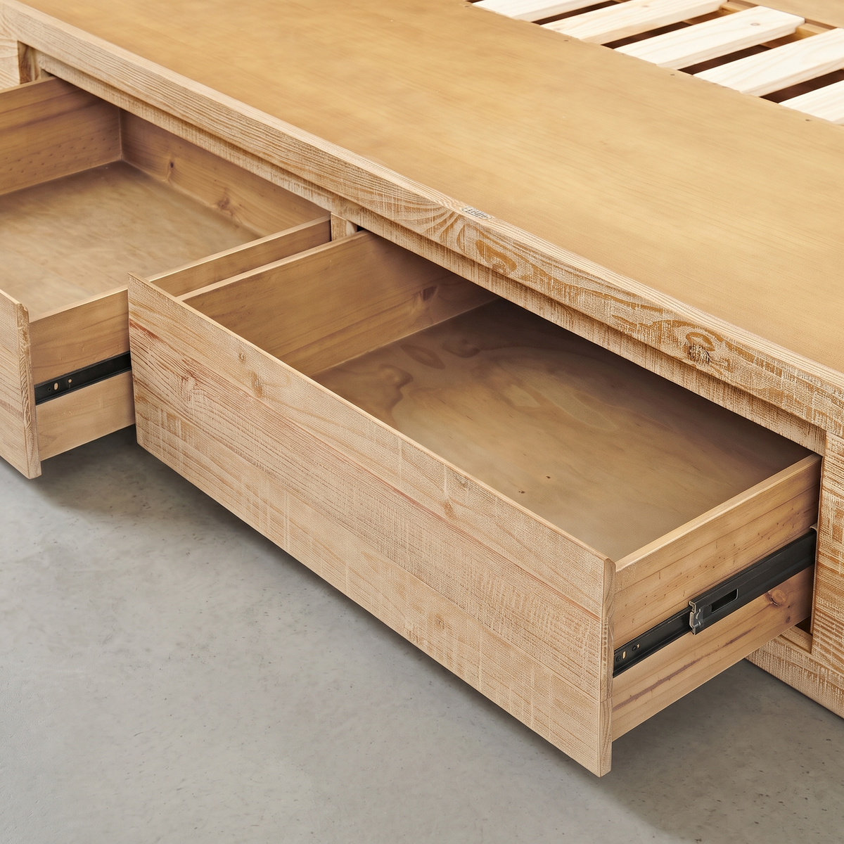 Lucas 4 Drawer Queen Bed with Bookcase Headboard