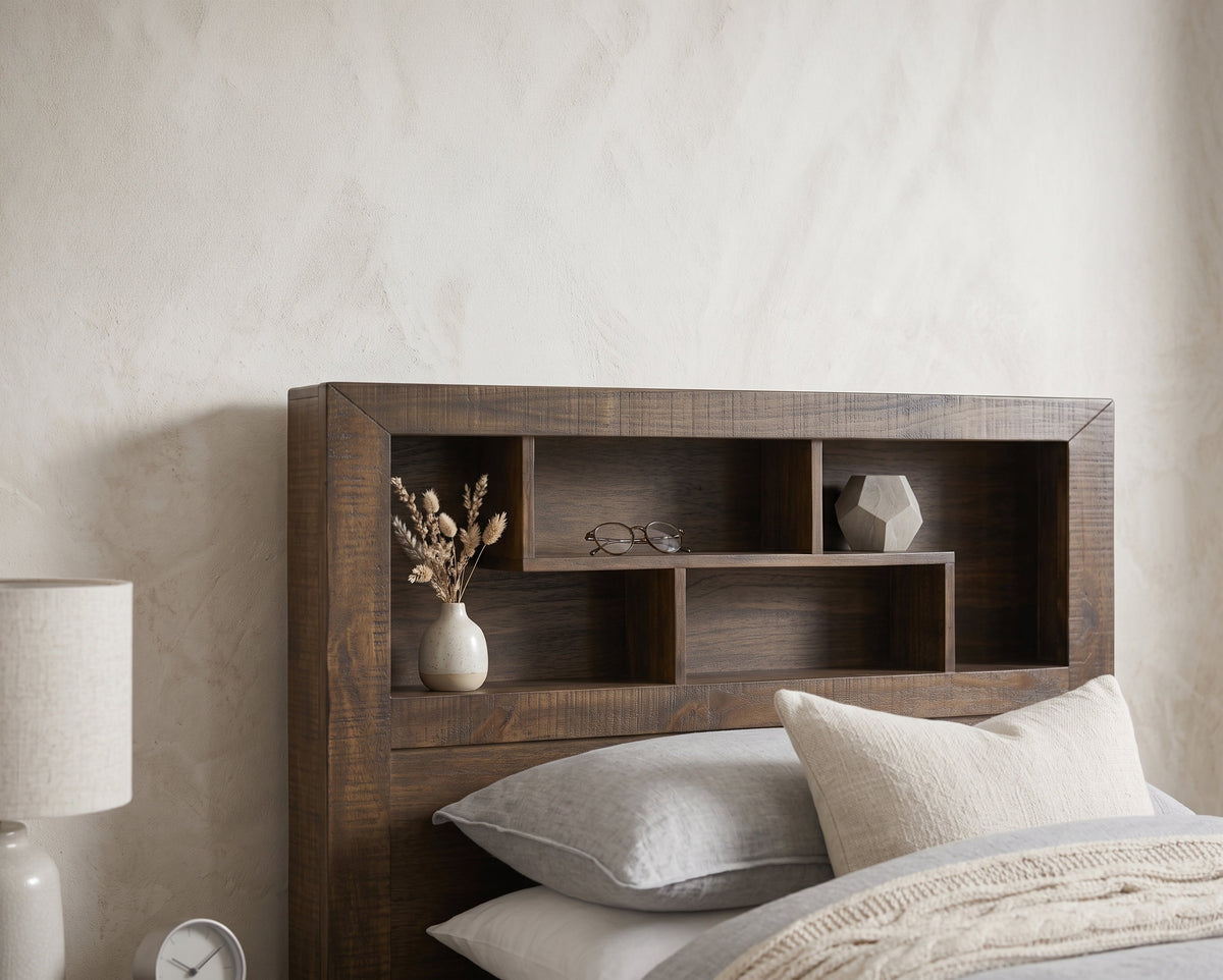 Oliver King Single Bed with Bookcase Headboard