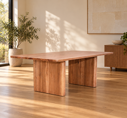 Blackbutt Coffee Table in updated room setting, detail view 1